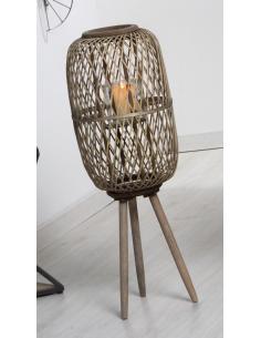 FAROL BAMBU C/PATAS GRIS 30DX85 CMS. - Imagen 1