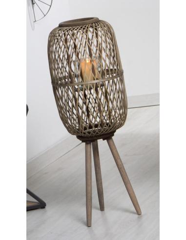 FAROL BAMBU C/PATAS GRIS 30DX85 CMS. - Imagen 1
