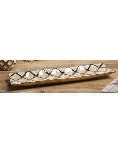 CENTRO CERAMICA BEIGE/ORO 50 CMS. - Imagen 1