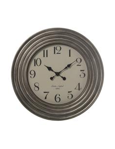 RELOJ PARED RESINA PLATEADO 58 CM - Imagen 1