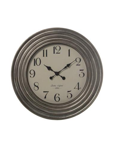 RELOJ PARED RESINA PLATEADO 58 CM - Imagen 1