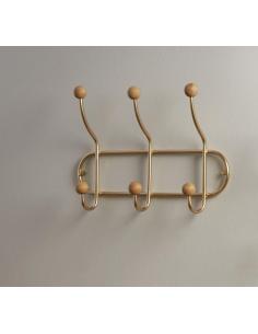 COLGADOR METAL 3P. ORO 43 CMS - Imagen 1