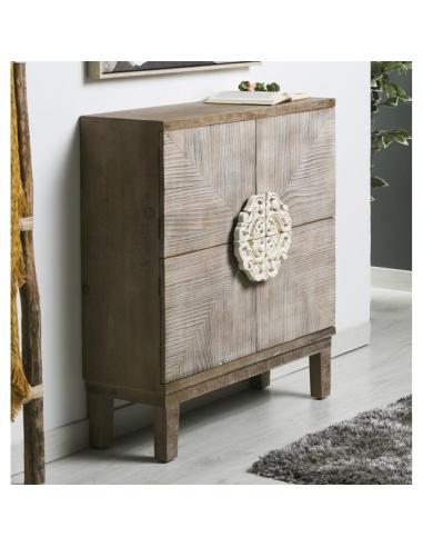 MUEBLE AUXILIAR TALLADO DAKARAI - Imagen 1