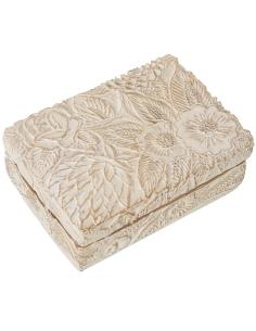 JOYERO RESINA RECTANGULAR BLANCO ENVEJECIDO - Imagen 1