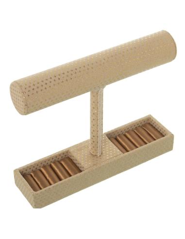 SOPORTE CUELGA JOYAS MADERA/TELA - Imagen 1