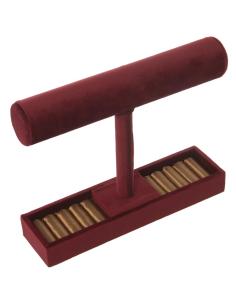 SOPORTE CUELGA JOYAS MADERA/TELA - Imagen 1