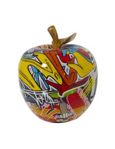 FIGURA MANZANA RESINA GRAFITI MULTICOLOR SET - Imagen 1