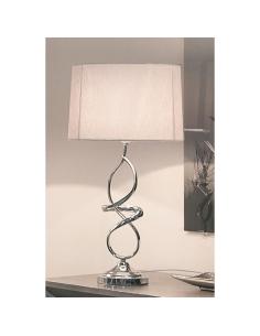 LAMPARA SOBREMESA CYNTHIA PLATA 34DX68 CMS. - Imagen 1