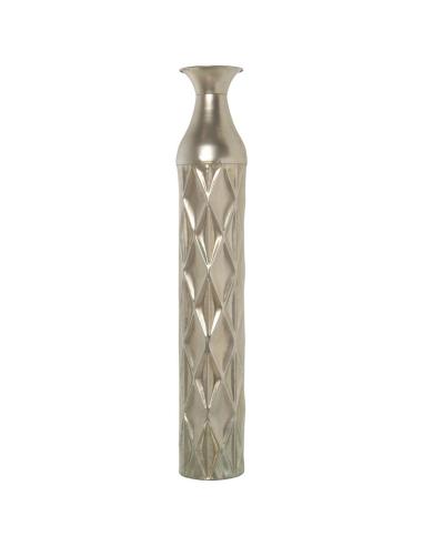 JARRON METAL PLATEADO 80CM - Imagen 1