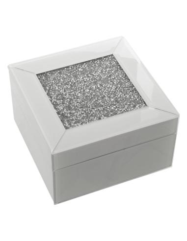 JOYERO CRISTAL BLANCO C/BRILLANTES - Imagen 1