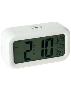 RELOJ DESPERTADOR DIGITAL ACRILICO BLANCO - Imagen 1