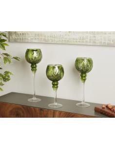 COPA VIDRIO HOJAS VERDE 40 CMS. S/3 - Imagen 1
