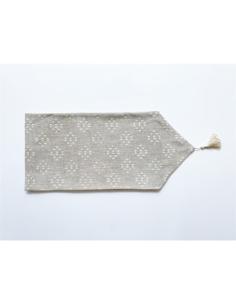 CAMINO DECORADO CHENILLA BEIGE 30X180 CMS - Imagen 1