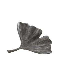 FIGURA RESINA HOJA GINKO PLATA ANTIGUA 32*28 - Imagen 1