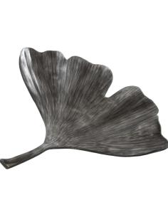 FIGURA RESINA HOJA GINKO PLATA ANTIGUA 39.5*34 - Imagen 1