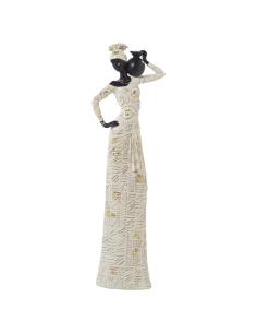 FIGURA RESINA AFRICANA BLANCA 11*73 - Imagen 1