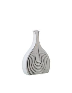 JARRON CERÁMICA PLATA 30 CM - Imagen 1