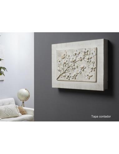 TAPA CONTADOR RELIEVE RAMA FLOR CEREZO 50X35 - Imagen 1