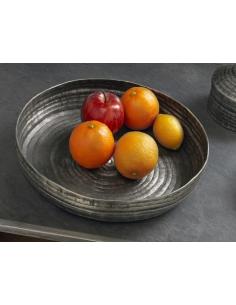 CENTRO ALUMINIO GRABADO TIRAS PLATA 32 CMS