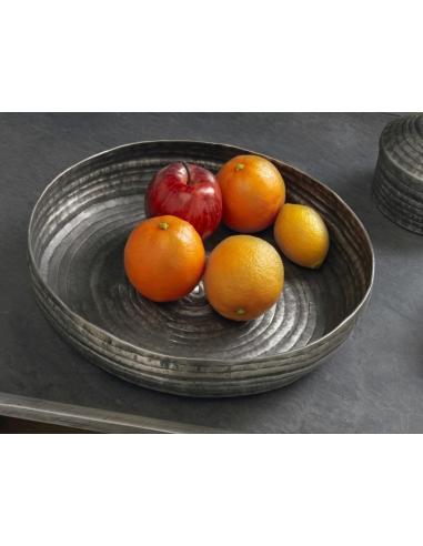 CENTRO ALUMINIO GRABADO TIRAS PLATA 32 CMS