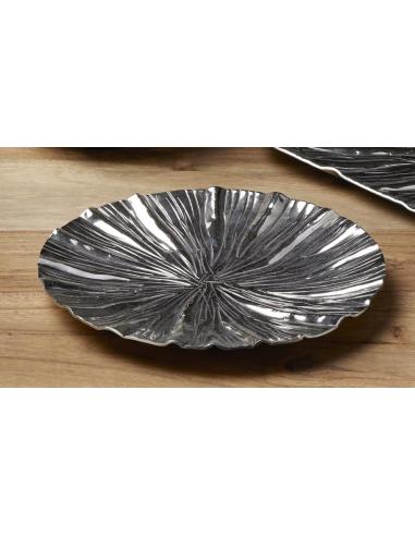 PLATO ALUMINIO ENVEJECIDO PLATA 22D
