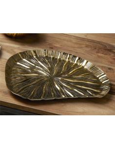 CENTRO IRREGUL. ALUMI. ENVEJECIDO ORO SURCOS 34 CM