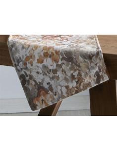 CAMINO TERCIOPELO PINCELADAS MARRON 30X180