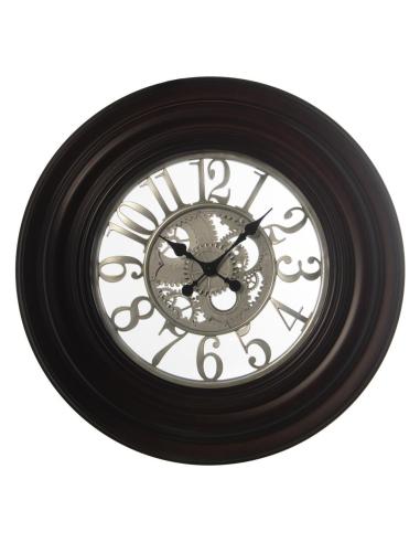 RELOJ PARED RESINA MADERA 76 DIAM.