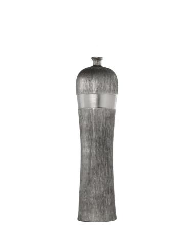 JARRÓN CERÁMICA PLATA/NEGRO 85 CM