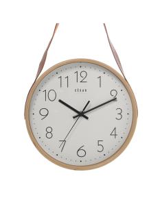 RELOJ PARED MADERA COLOR HAYA/COLGADO