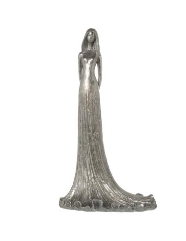 FIGURA RESINA MUJER C/VESTIDO LARGO