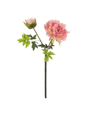 PEONIA POLIESTER ROSA 50 CM