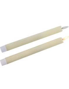 VELA LED DE CERA CREMA CON INTERRUPTOR
