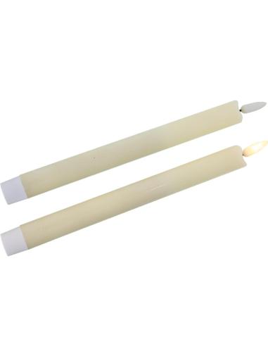 VELA LED DE CERA CREMA CON INTERRUPTOR