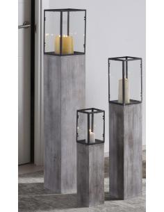 PIE MADERA BLANCO DECAPADO 120 CMS S/3