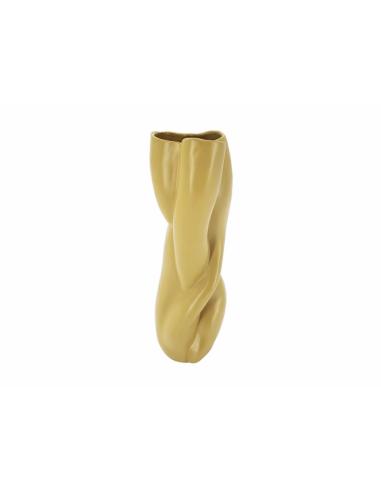 JARRON FORMA ABSTRACTA MOSTAZA 37 CMS