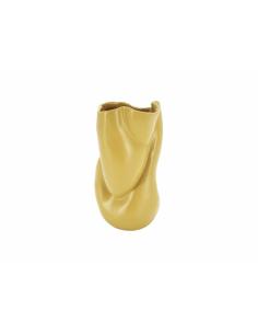 JARRON FORMA ABSTRACTA MOSTAZA 22 CMS
