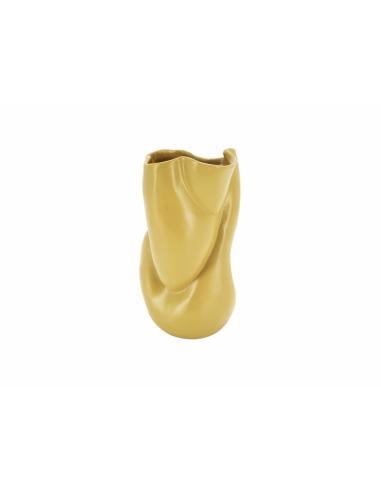 JARRON FORMA ABSTRACTA MOSTAZA 22 CMS