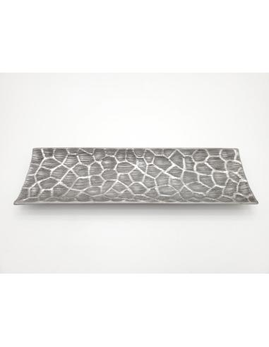 CENTRO CERÁMICA GEOMETRIA ABST. PLATA 50 CMS