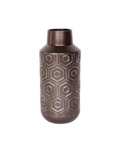 JARRON METAL HEXAGONOS BRONCE ENV. 37 CM