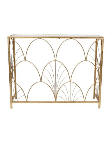 CONSOLA METAL RAGNAR ORO 100*30*80 CM