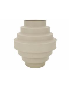 JARRON CIRCULOS CONCENTRICOS METAL BEIG 33
