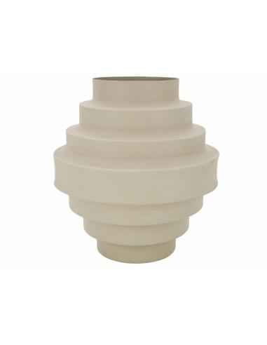 JARRON CIRCULOS CONCENTRICOS METAL BEIG 33
