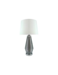 LAMPARA METAL/VIDRIO TATIANA PLATA 60 CMS