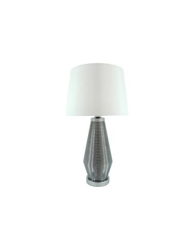 LAMPARA METAL/VIDRIO TATIANA PLATA 60 CMS
