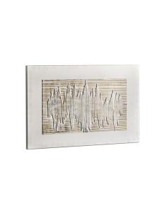 CUADRO RELIEV ABST.BLANCO/ORO 118*78