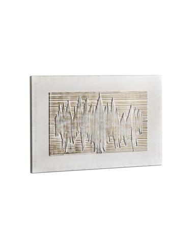 CUADRO RELIEV ABST.BLANCO/ORO 118*78